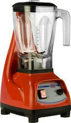 Johny AK/12 AUT Blender Comercial 1.2kW Κόκκινο cu Capacitatea Canii 2.5lt 24.5x18x45cm