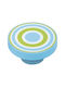 Nesu 725 Kids Knob Furniture made of Plastic Striped Green D43mm 1pcs