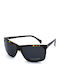 Hoffman Unisex Sunglasses with Brown Tartaruga Plastic Frame and Gray Polarized Lens 8189 C4