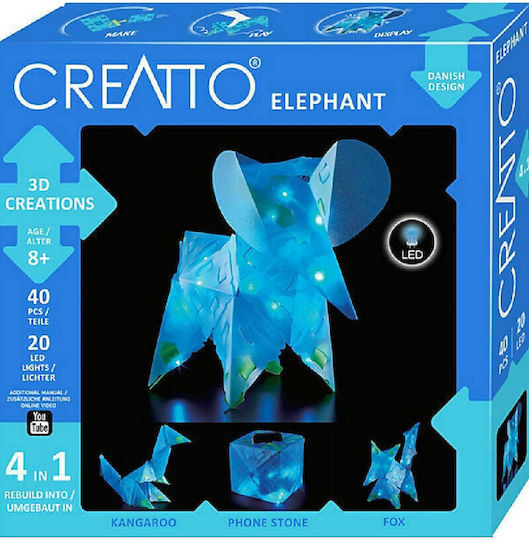 Kosmos Jucărie de Construcție din Plastic Creatto Elephant pentru Copii 8+ ani+ Ani