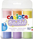 Carioca Pastel Τέμπερες Ζωγραφικής Πολύχρωμες σε Βαζάκι 25ml 6τμχ