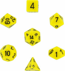 Chessex Opaque Würfel Gelb/Schwarzes undurchsic...