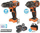 Krausmann US104-25SB Set Bohrer & Schlagschrauber Brushless 20V mit 2 Batterien 5Ah und Hülle
