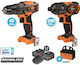 Krausmann US102-25SB Set Bohrer & Schlagschraubendreher Brushless 20V mit 2 Batterien 5Ah und Hülle