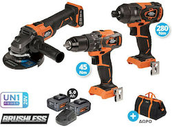 Krausmann US116-25SB Σετ Γωνιακός Τροχός, Δράπανο & Παλμικό Κατσαβίδι Krausmann US116-25SB Σετ Γωνιακός Τροχός, Δράπανο & Παλμικό Κατσαβίδι