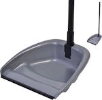 Viosarp Plastic Dustpan with Rubber Band & Stick Gray