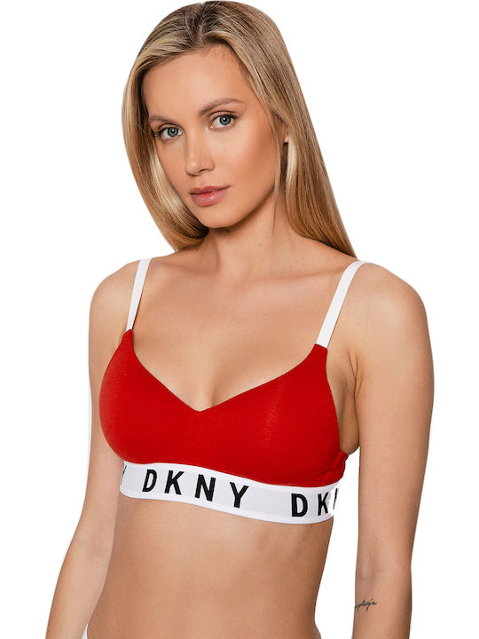 DKNY Boyfriend Women's Push Up Sports Bra Red