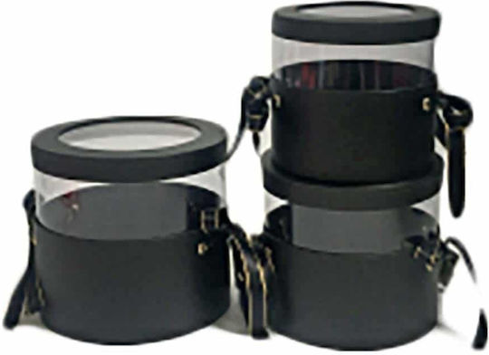 JK Home Decoration Paper Box for Gift Black 3pcs