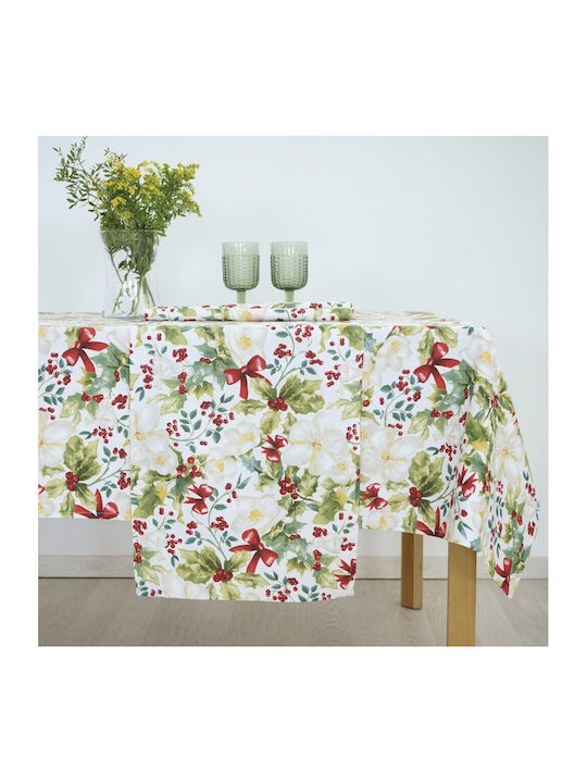 Dimeco Bliss Christmas Tablecloth Fabric Multicolour L260xW140cm 1pcs