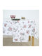 Dimeco Wish Christmas Tablecloth Fabric White L300xW140cm 1pcs