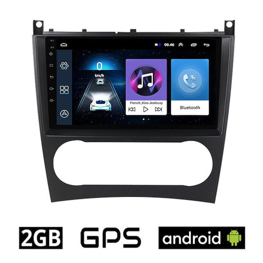 Car Audio System for Mercedes-Benz C Class / CLC Class 2004-2008 (Bluetooth/USB/AUX/WiFi/GPS/Apple-Carplay/Android-Auto) with Touch Screen 9"