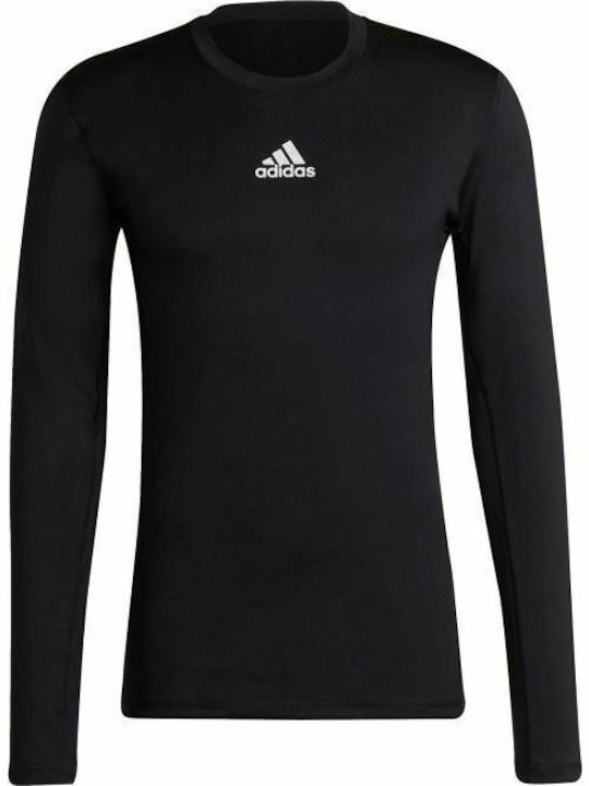 adidas TechFit Ανδρική Ισοθερμική Μακρυμάνικη Μπλούζα Μαύρη