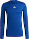 adidas Techfit Ανδρική Ισοθερμική Μακρυμάνικη Μπλούζα Μπλε