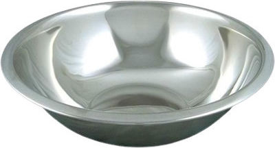 Stainless Steel Mixing Bowl with Diameter 38cm and Height 10.3cm.
