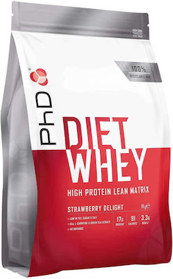 PhD Diet Whey Πρωτεΐνη Ορού Γάλακτος με Γεύση Strawberry Delight 1kg