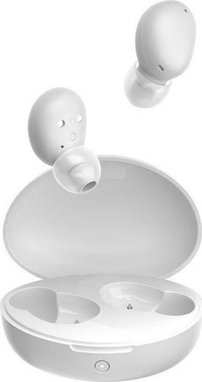 QCY T16 In-ear Bluetooth Handsfree Ακουστικά με Θήκη Φόρτισης Λευκά