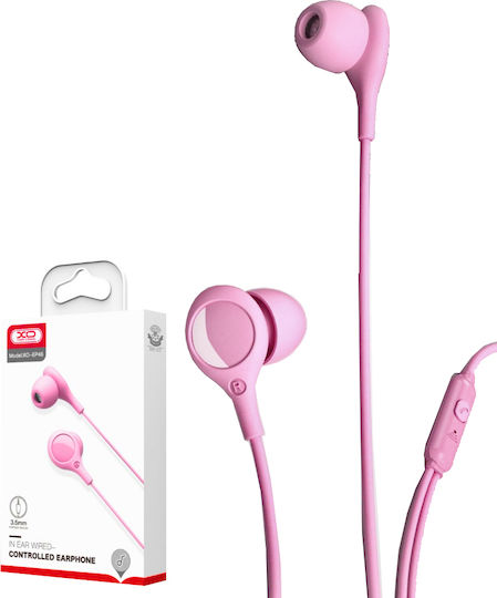 XO EP46 In-ear Handsfree με Βύσμα 3.5mm Ροζ