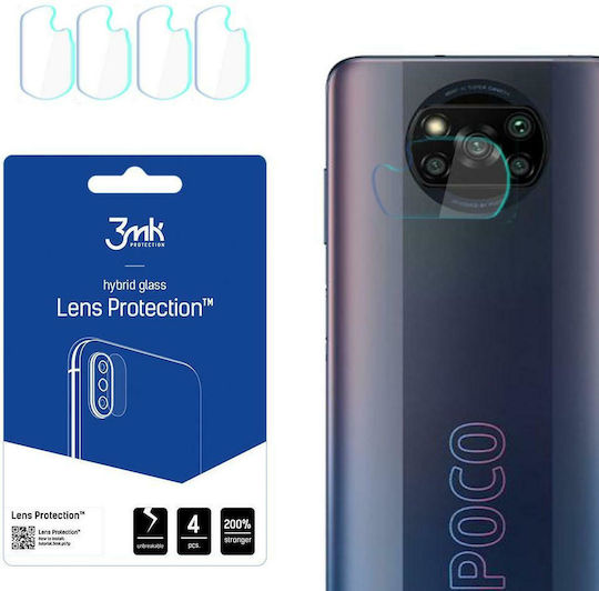 3MK Lens Protection Camera Protection Tempered Glass Transparent for the Poco X3 / X3 Pro
