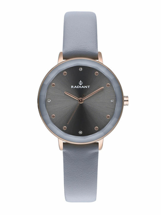 Radiant Дамски Часовник 34mm Кварцов Сив Кожен ...