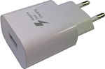 Φορτιστής Χωρίς Καλώδιο με Θύρα USB-A Λευκός (EUL-50459)