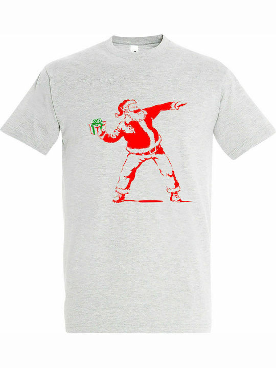 T-shirt Unisex " Der Weihnachtsmann bringt ein Geschenk, Banksy " Ash