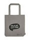 Moses The Cat Shopper Happy Face Cotton Shopping Bag In Gray Colour