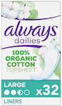 Always Dailies Cotton Protection Large Daily Liners for Normal Flow 2.5 Drop 32pcs