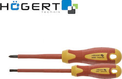 Högert Σετ 2 Κατσαβίδια Ηλεκτρολόγου VDE 1000V Högert Σετ 2 Κατσαβίδια Ηλεκτρολόγου VDE 1000V