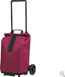 Sprinter Foldable Fabric Shopping Trolley Burgundy 35x45x103cm