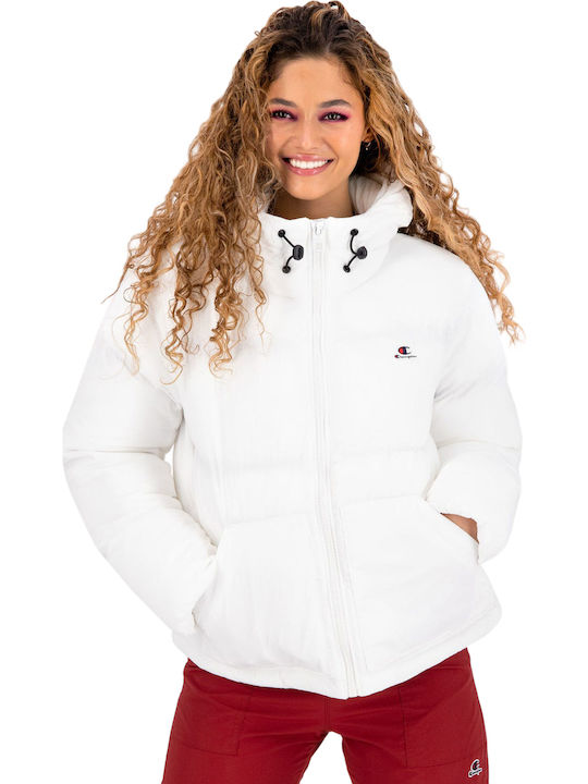 Champion Scurtă Jachetă de femei Puffer Alb