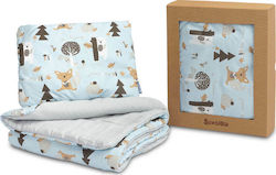 Sensillo Baby Bettwäsche-Set Für Krippe Blau 2 Stück
