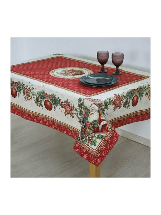 Ornament de Crăciun Față de masă Cărpă Material textil Roșu M100xL35cm 1buc