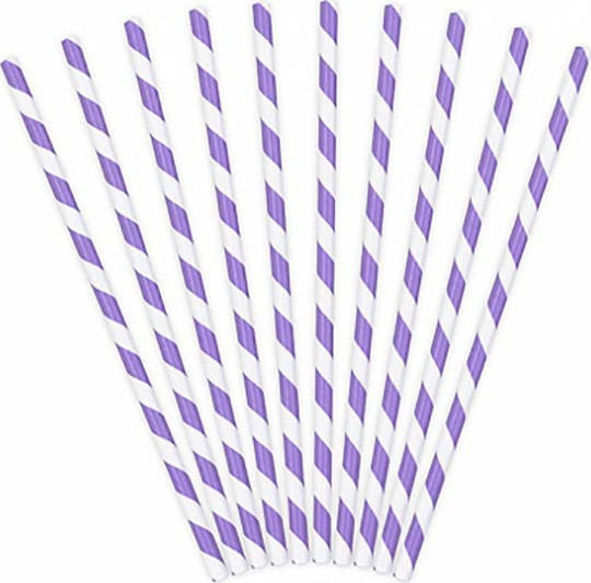 Straws Paper Purple 10pcs