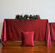 Liolios Home Christmas Tablecloth Square Fabric Red L100xW100cm 1pcs