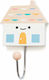 Petit Monkey Little House Παιδική Κρεμάστρα Μονής Θέσης με Γαντζάκι Ξύλινη Peach 6.3x1.2x7εκ.