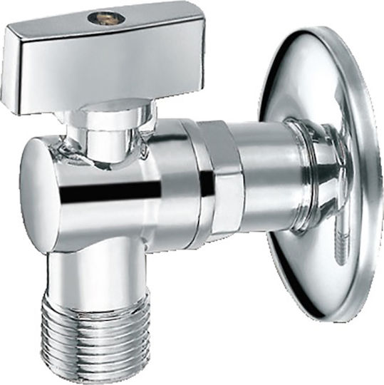 Viospiral Valve Switch Corner 3/4" Ball Faucet Chrome 1/2x3/4