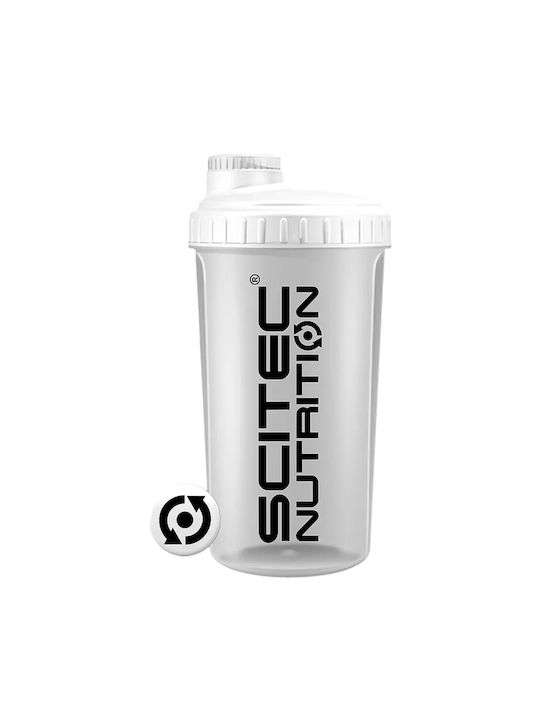 Scitec Nutrition Shaker Πρωτεΐνης 700ml Πλαστικό Διάφανο/Λευκό