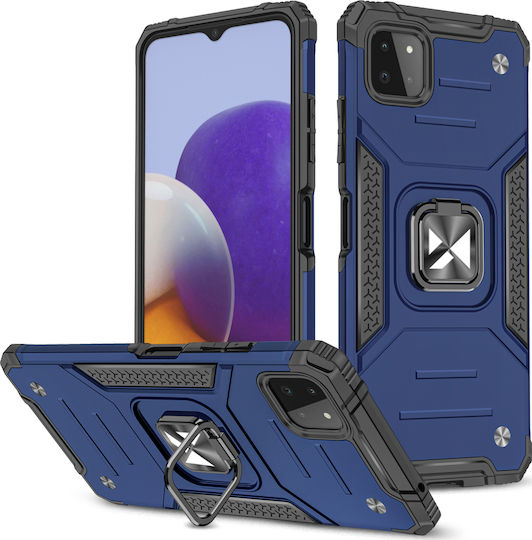 Wozinsky Ring Armor Back Cover Plastic Blue (Galaxy A22 4G)