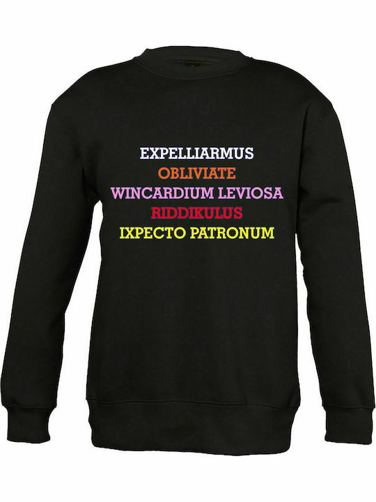 Kids sweatshirt " Harry Potter Spells " Black