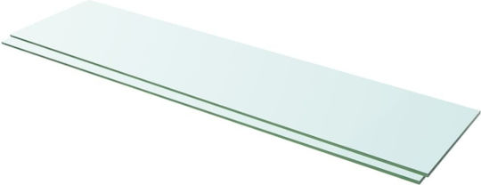 Прозрачни Стенни Рафтчета (2 Броя) 100x25x0.8см