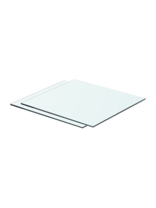 Ράφια Τοίχου Διάφανα (2τμχ) 40x30x0.8εκ.