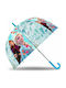 Kids Licensing Kinder Regenschirm Gebogener Handgriff Frozen 2 Türkis