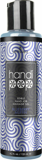 Sensuva Handi Pop Edible Hand Job Gel de Masaj cu Parfum Brioșă cu afine 125ml