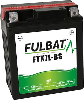 Fulbat Μπαταρία Μοτοσυκλέτας FTX7L-BS με Χωρητικότητα 6Ah AGM MF 12V 100A
