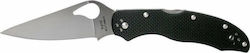 Spyderco Harier 2G-10P Pocket Knife Black with Blade made of Stainless Steel in Sheath