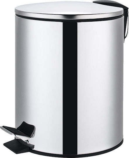 Eurocasa 2144 Inox Bathroom Bin Soft Close 5lt Inox