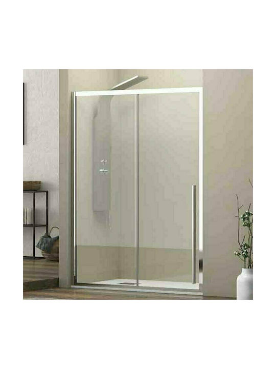 Karag Elysium 400 Shower Screen for Shower with Sliding Door 110x200cm Clear Glass