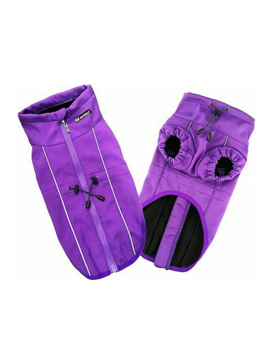 Pet Interest Active Outdoor Vest Purple Fleece / Waterproof Dog Coat with 64cm Back Length 52116
