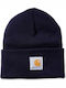 Ribbed Beanie Cap Navy Blue