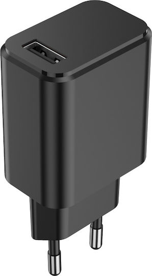 Setty Φορτιστής Χωρίς Καλώδιο με Θύρα USB-A Μαύρος (GSM106084)